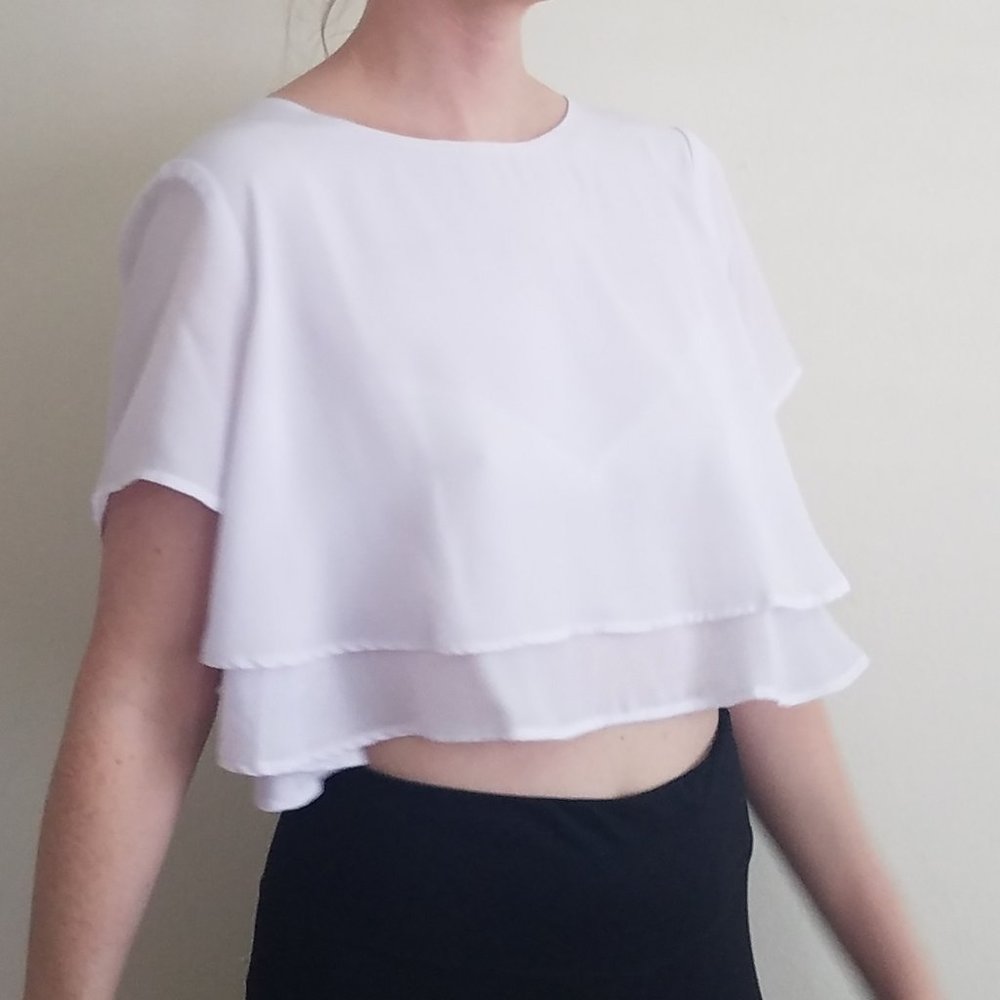 NWT Show Me Your Mumu White Candice Crop Top